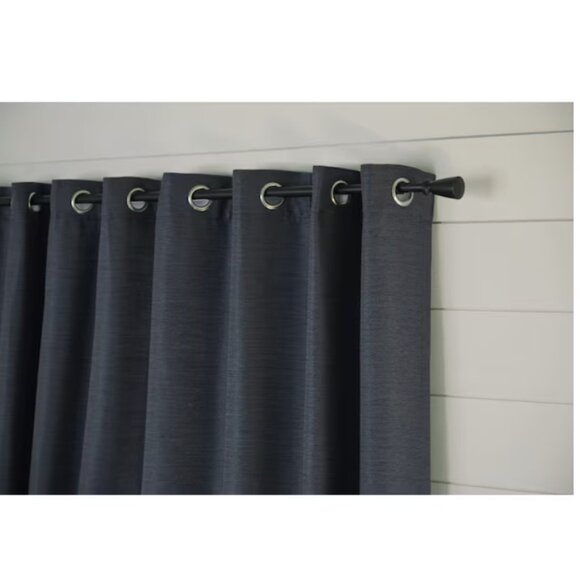 allen + roth 84-in Indigo Room darkening Thermal lined Grommet Single curtain - Picture 3 of 8